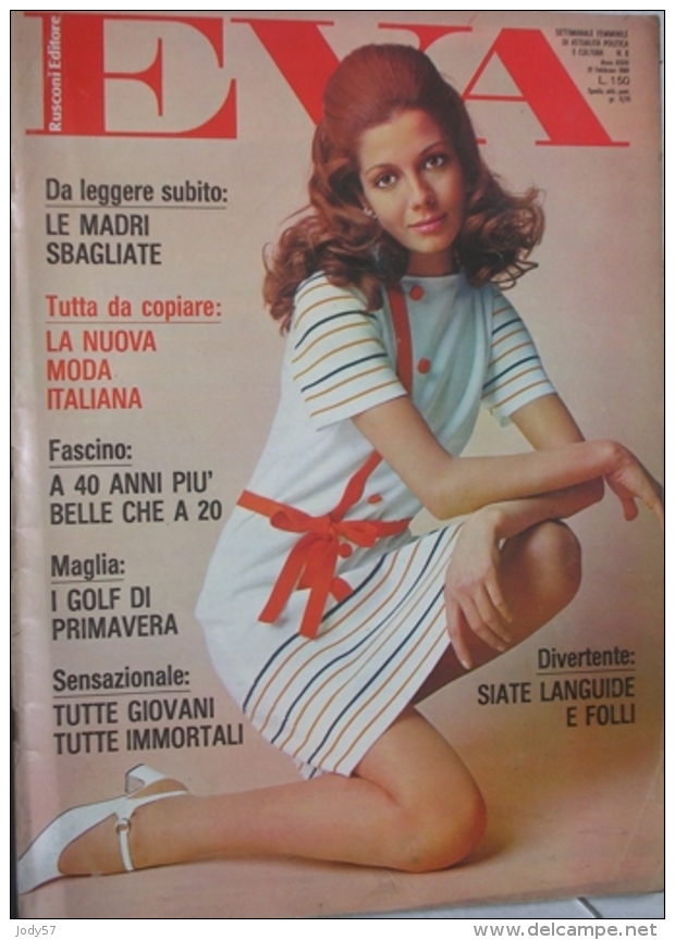 EVA  - N.8 - 21 FEBBRAIO 1969 - ANNO XXXVI - SETTIMANALE - RUSCONI - MILANO - MIKE BONGIORNO - Mode