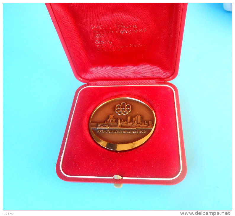 OLYMPIC GAMES MONTREAL 1976.  Official Bronze Medal In Original Box By Huguenin Switzerland * NUMBERED * Jeux Olympiques - Sonstige & Ohne Zuordnung