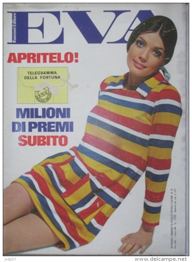 EVA  - N.14 - 4 APRILE 1969 - ANNO XXXVI - SETTIMANALE - RUSCONI - MILANO - ALBERTO SORDI - Mode