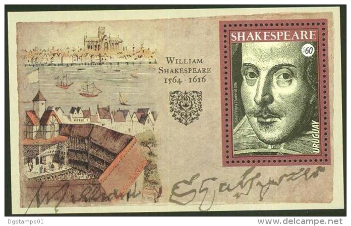 Uruguay 2016 ** HB 400 AÑOS WILLIAM SHAKESPEARE. See Desc. - Scrittori