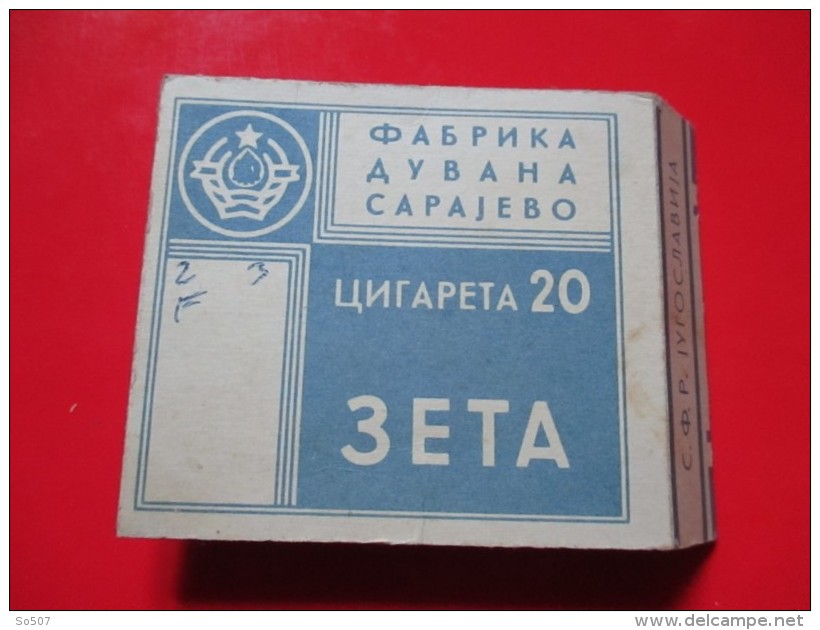 Empty Cigaret Box-Zeta Sarajevo S.F.R.Jugoslavia-Prazna Kutija Od Cigara - Empty Tobacco Boxes