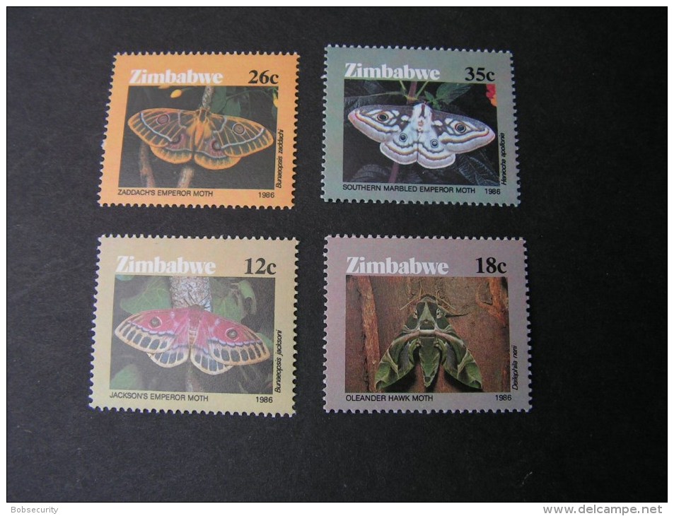 == Zimbabwe , Motten Schmeterlinge , Buterflies ** MNH  344-347  €  13,00 - Zimbabwe (1980-...)