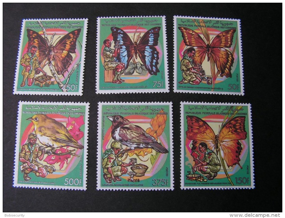 == Komoren  Schmeterlinge Butterflies  878-883  **/MNH  € 17,00 - Komoren (1975-...)