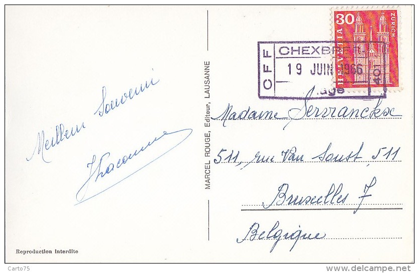 Suisse - Chexbres - Panorama 1966 - Chexbres