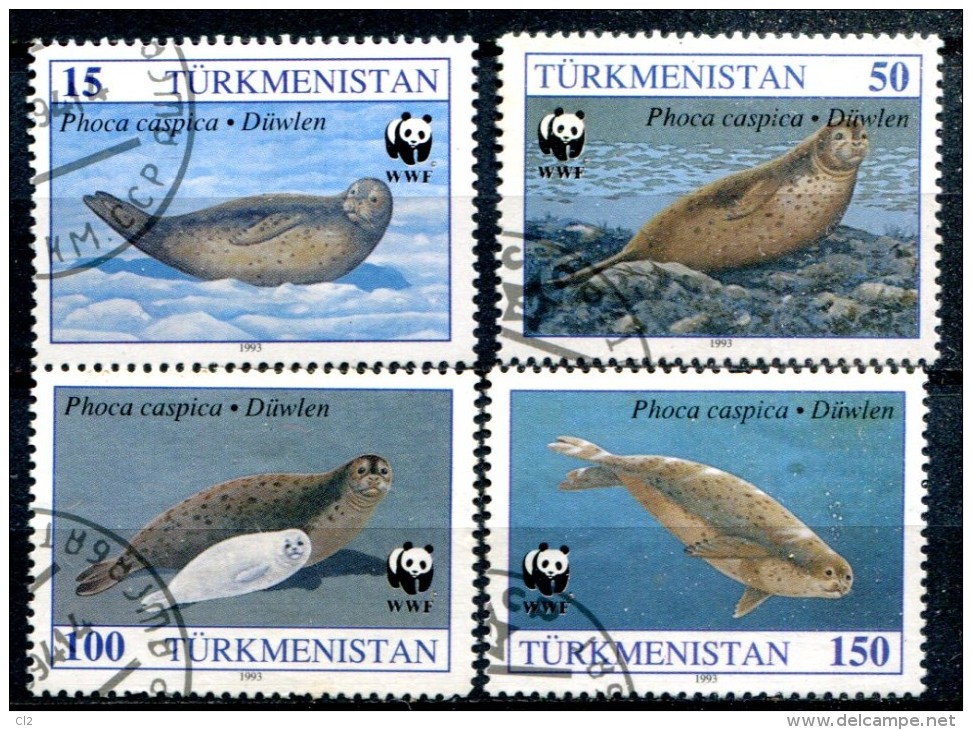 TURKMENISTAN - Y&T 40 à 43 (série Complète)(mammifères Marins) - Turkménistan