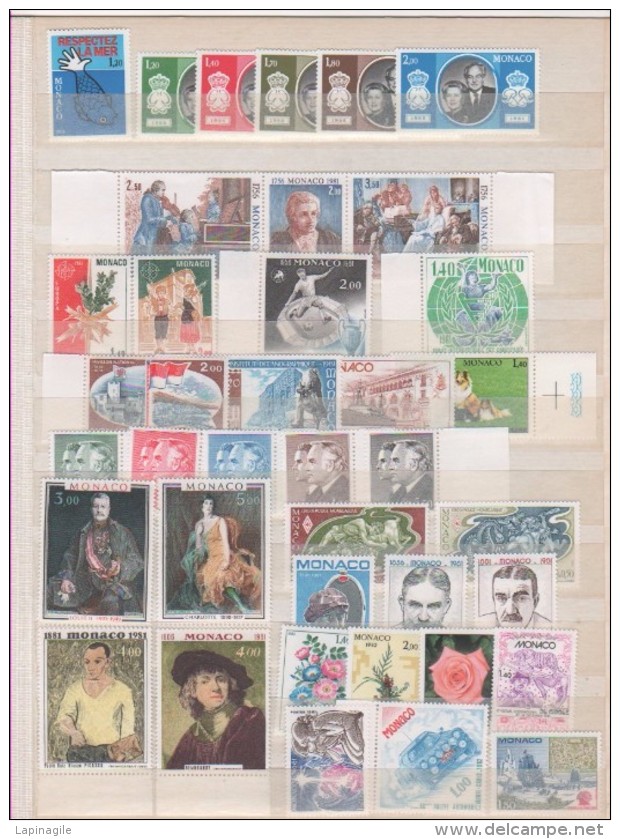 MONACO 1981 ANNEE COMPLETE AVEC BF 19 ET 20 NEUVE** MNH - Années Complètes