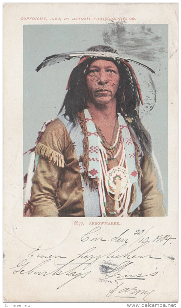 AK Arrowmaker Arrow Maker Pfeilmacher Pfeil Macher Fleche Indianer Indian Native American Amerindien Indien D´ Amerique - Native Americans