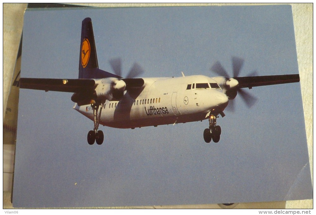 AIRLINES ISSUE / CARTE COMPAGNIE   LUFTHANSA  FOKKER 50 - 1946-....: Moderne