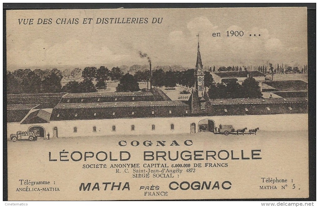 FRANCE: Vue Des Chais Et Distilleries Du Cognac Léopold Brugerolle - Matha