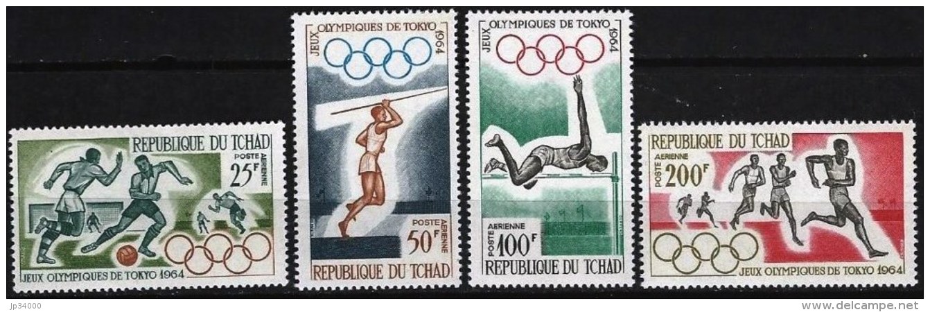 TCHAD Jeux Olympiques (olympic Games) TOKYO 64. Yvert PA 18/21 **MNH , - Verano 1964: Tokio