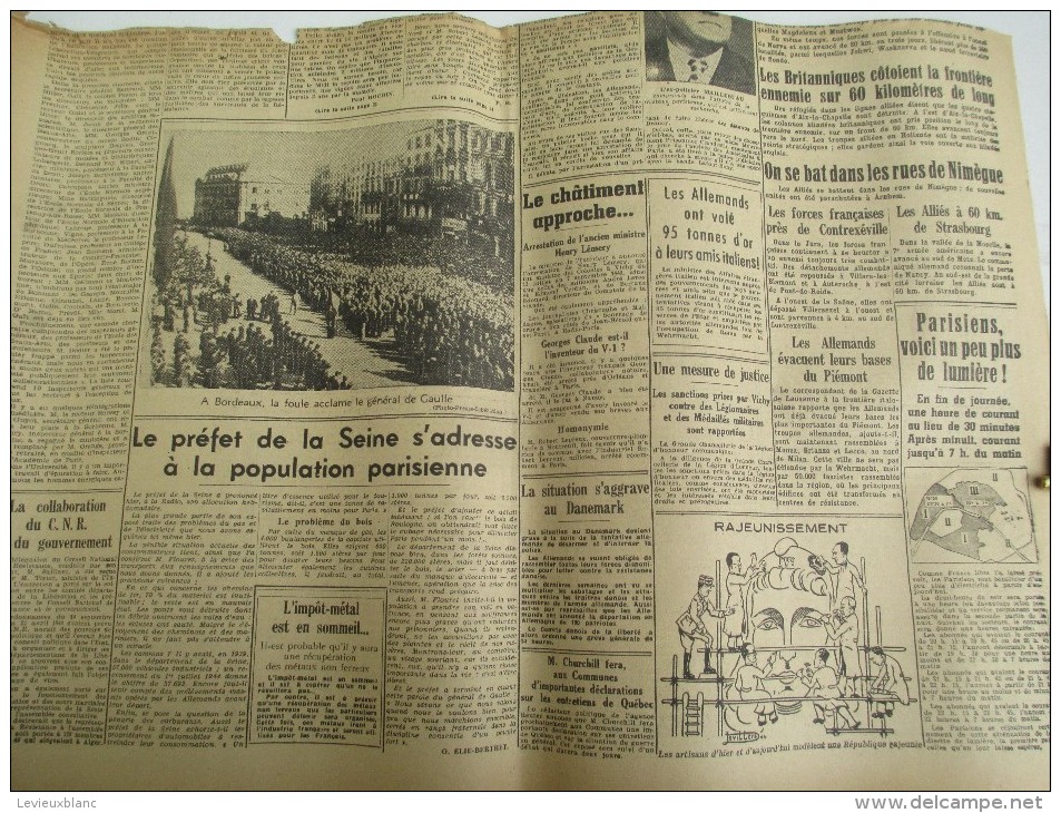 Journal/"France Libre"/à L´avant Garde Du Progrés Social/"Les Russes Enfoncent Le Front Allemand"/21 Sept 1944   VJ80 - 1939-45