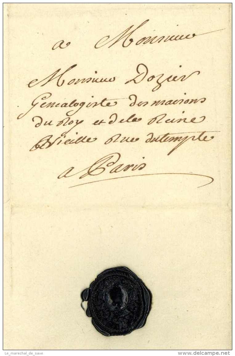 PREUVES DE NOBLESSE De César-Guillaume De BARVILLE - 1737 - Autographe D'HOZIER Et Marquis De TESSE Versailles Prague - Documenti Storici