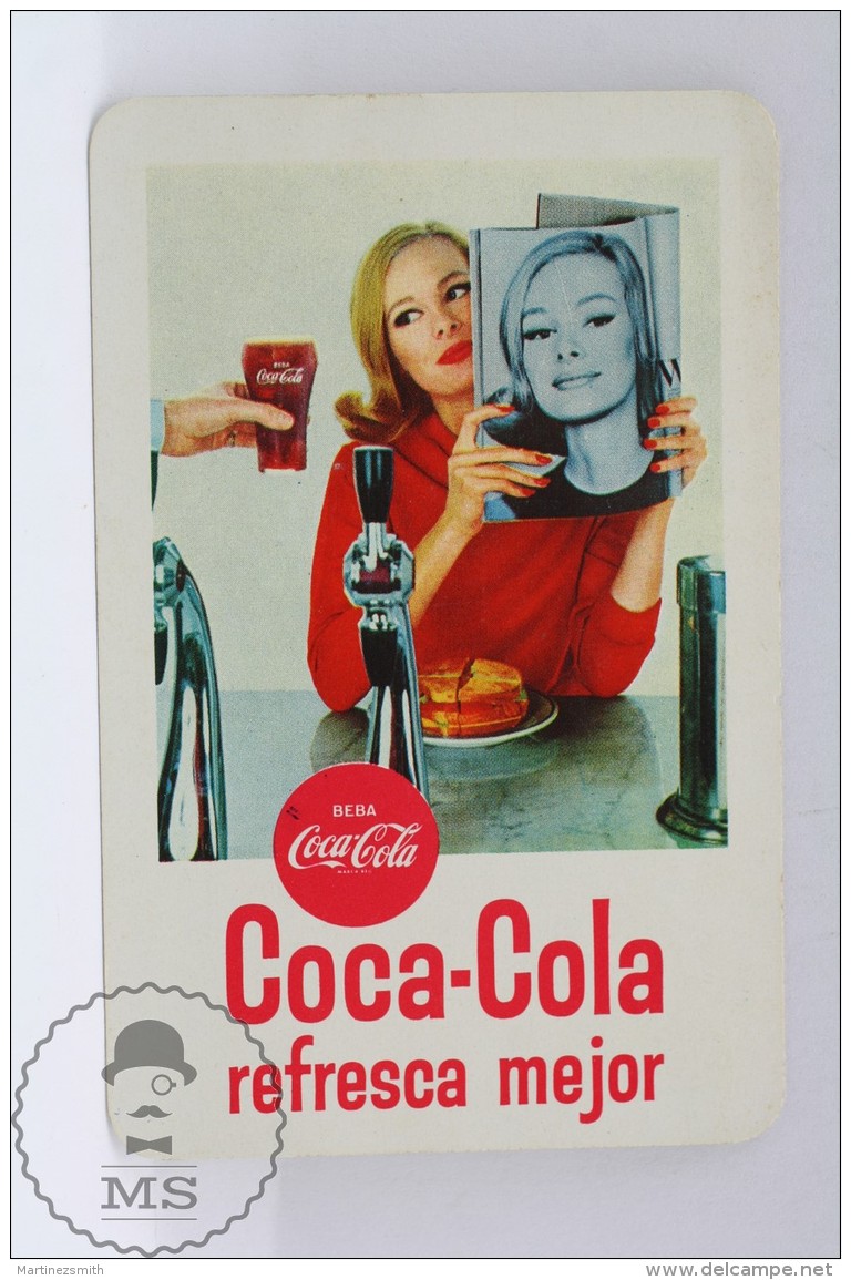 Advertising Coca Cola Pocket Calendar 1966 Spain - Pin Up Lady - Edited: Heraclio Fournier Vitoria, Spain - Tamaño Pequeño : 1941-60