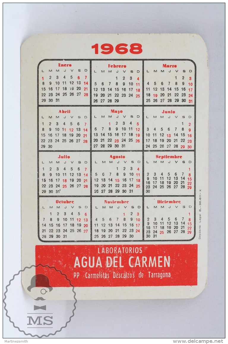 Agua Del Carmen Spanish Water Advertising Pocket Calendar 1970 Spain - Pin Up Blonde Girl - Grand Format : 1961-70