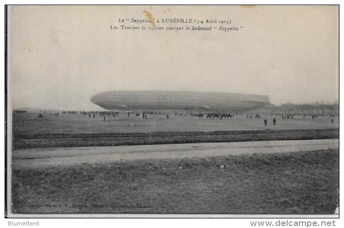 CPA Dirigeable Aviation Non Circulé Lunéville Zeppelin - Zeppeline