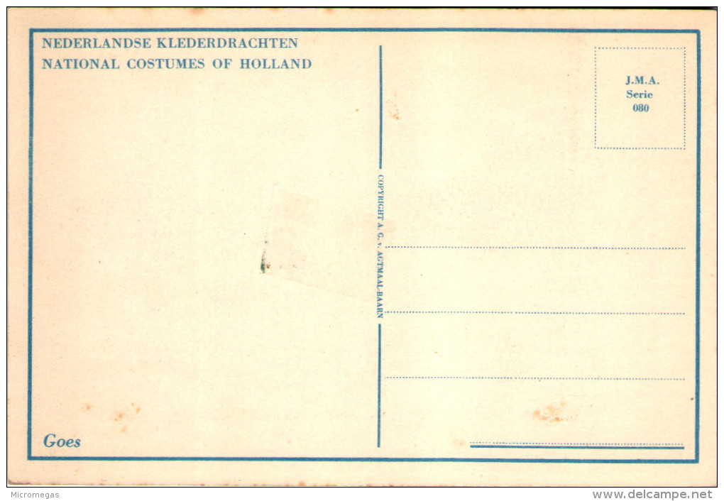 Nederlandse Klederdrachten - GOES - Goes