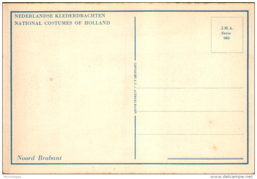 Nederlandse Klederdrachten - NOORD BRABANT - Otros & Sin Clasificación