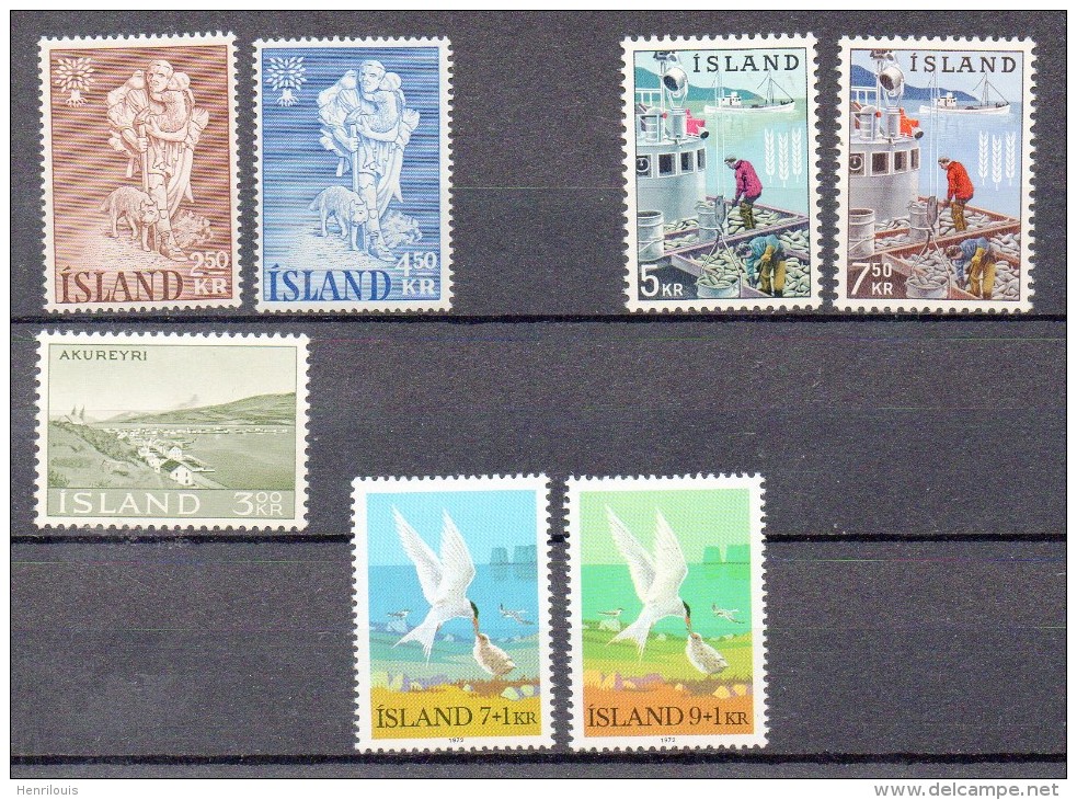 ISLANDE   Lot De  Timbres Neufs * De 1960-1972  ( Ref 3531 ) - Neufs