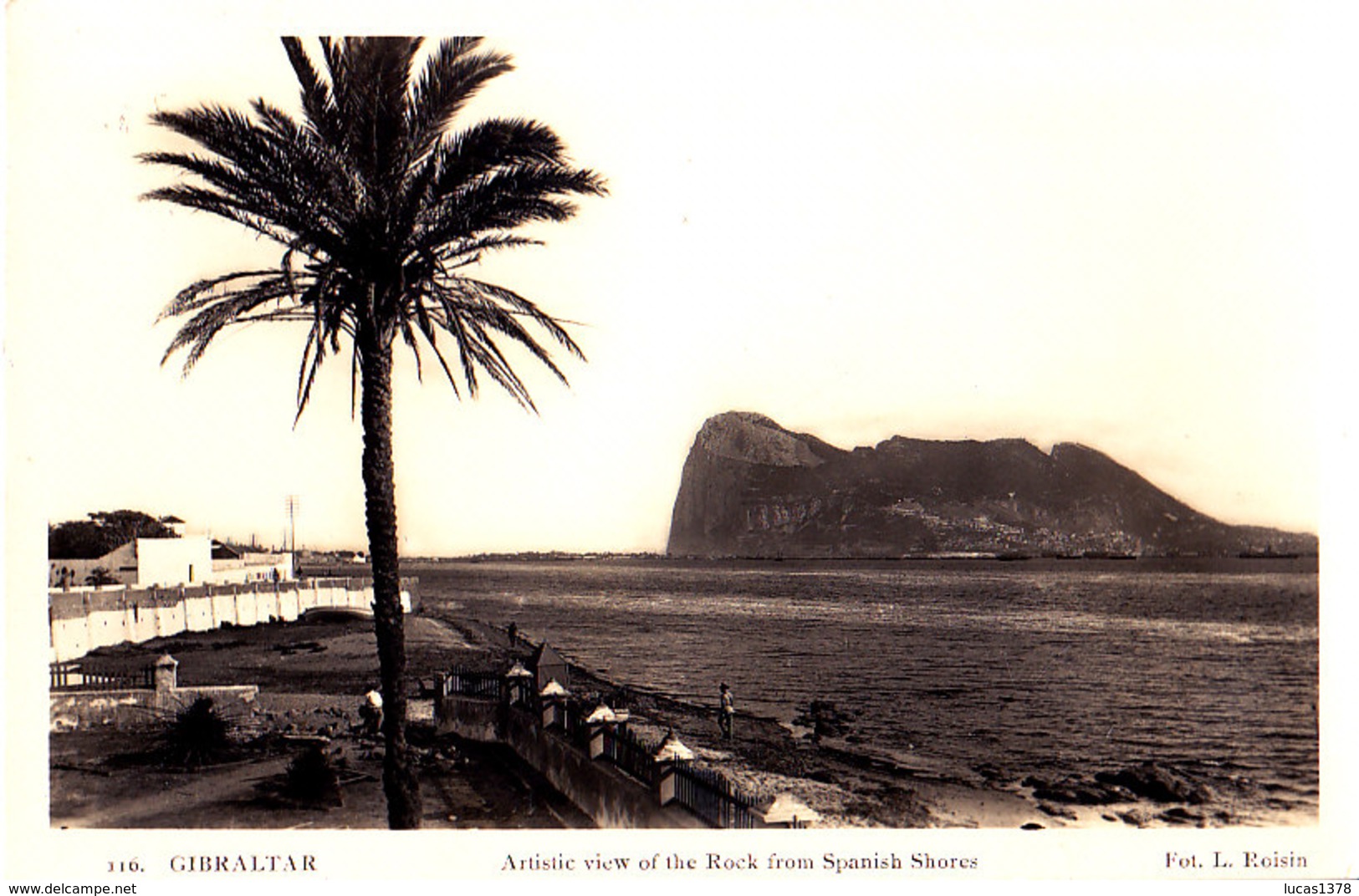 GIBRALTAR - ARTISTIC VIEW OF THE ROCK FROM SPANISH SHORES - Gibraltar