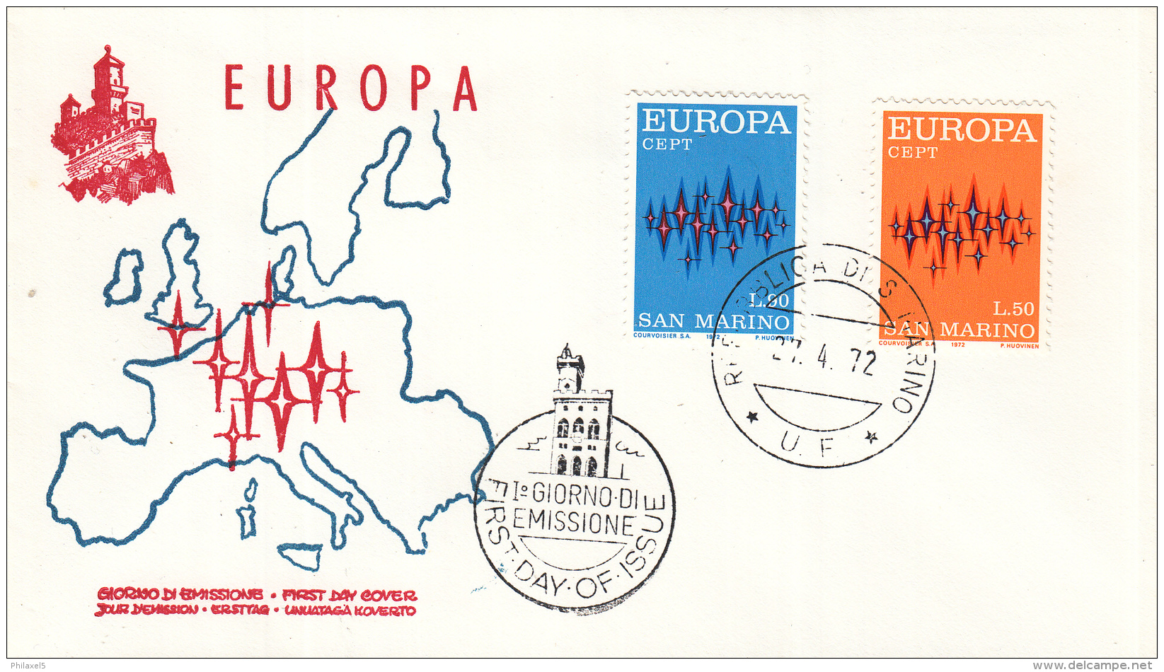 San Marino - FDC 27-4-1972 - Europa/CEPT - M 997-998 - 1972