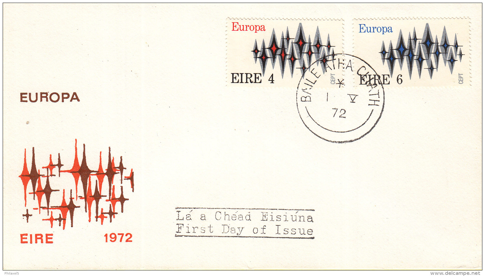 Ierland - FDC 1-5-1972 - Europa/CEPT - M 276-277 - 1972