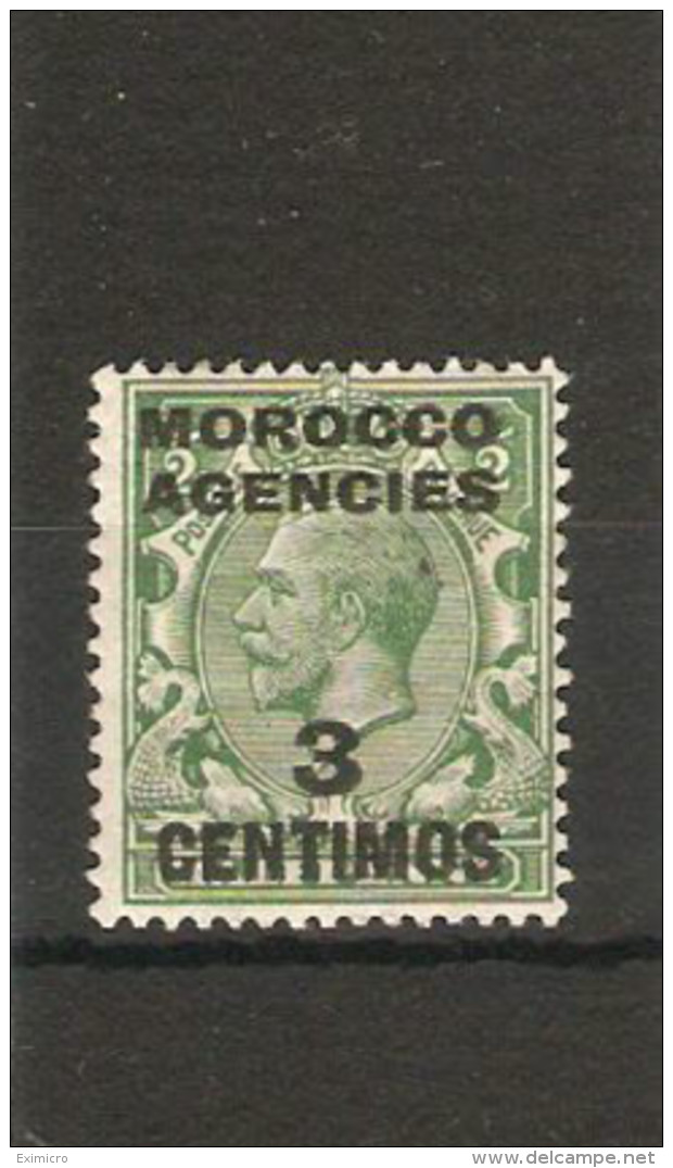 MOROCCO AGENCIES 1917 3c On ½d SG 128 MOUNTED MINT SIMPLE CYPHER WATERMARK Cat £3 - Oficinas En  Marruecos / Tanger : (...-1958