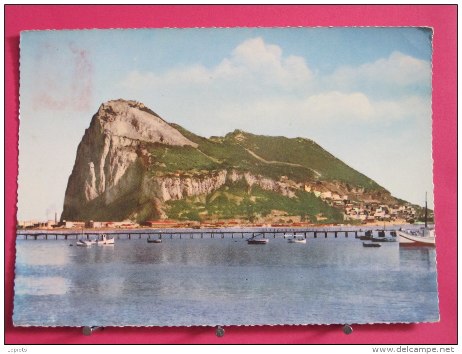 Carte Pas Très Courante - Gibraltar - Rock From The Bay - Timbre Espagnol Non Oblitéré - Scans Recto-verso - Gibraltar