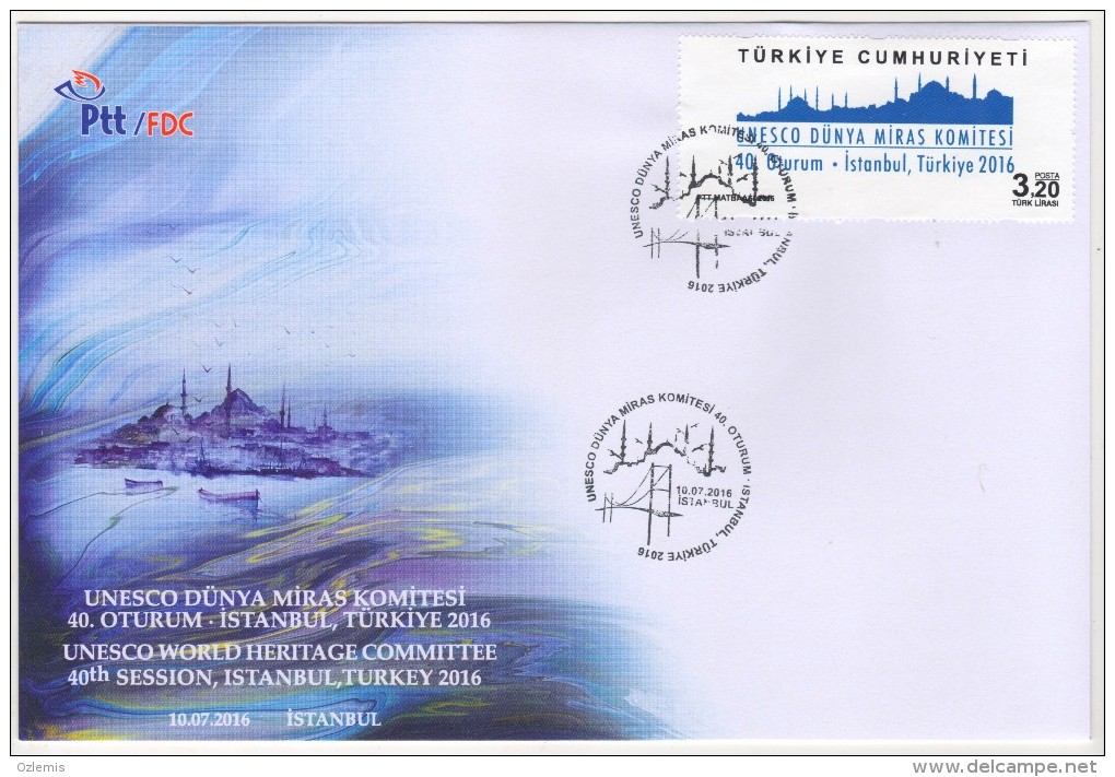 UNESCO WORLD HERITAGE COMMITTEE 40 TH SESSION ISTANBUL TURKEY 2016 FDC - Briefe U. Dokumente