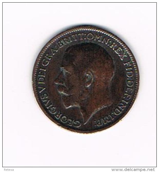 °°° GREAT BRITAIN  FARTHING  1917 GEORGE V - B. 1 Farthing