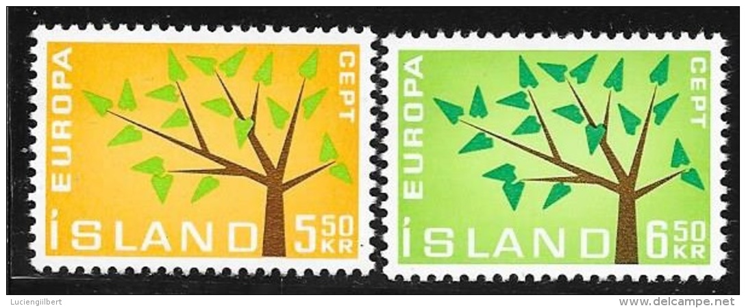 N° 319 ET 320  EUROPA  ISLANDE   1962   NEUF - Ungebraucht