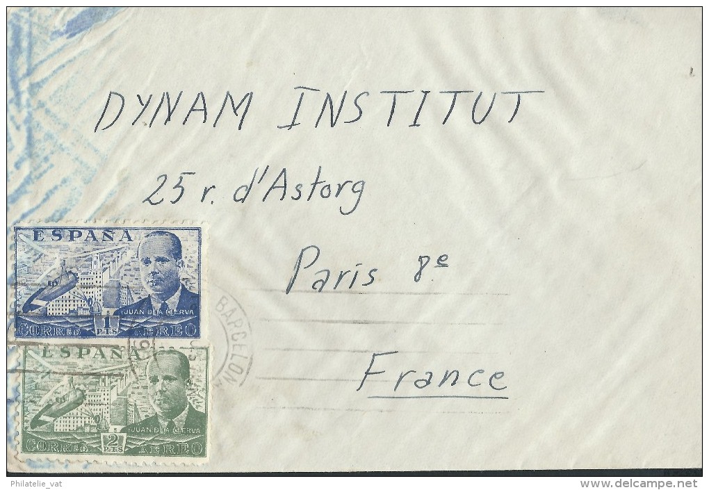 ESPAGNE – Env Pour Paris – Années Après Guerre - Détaillons Collection - A Voir - Lot N° 17281 - Cartas & Documentos