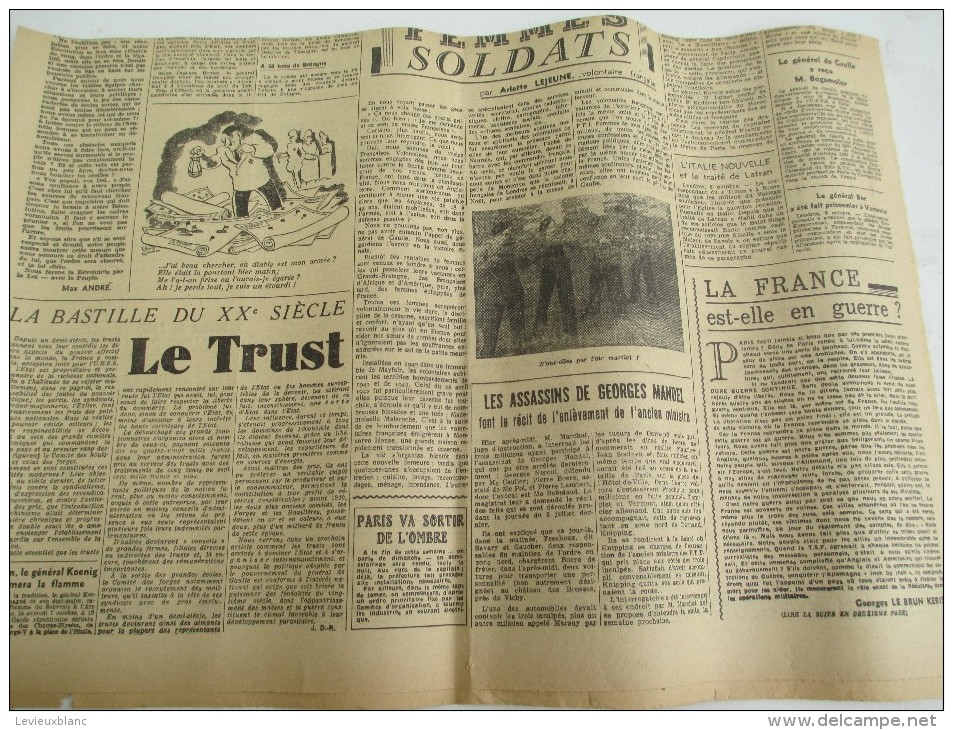 Journal/"L´Aube"/Liége Est Libérée / Un Ministére D'Unanimité Nationale Est Formé Par Le Général /10 Sept 1944   VJ95 - Sonstige & Ohne Zuordnung