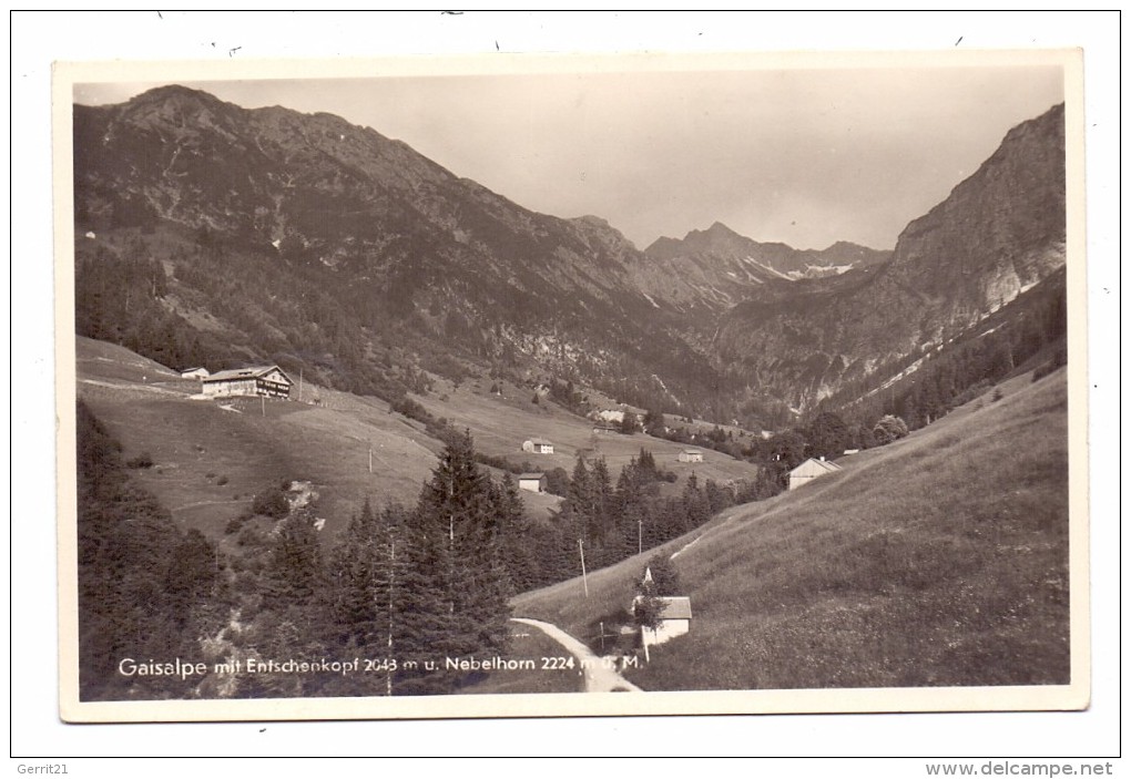 8975 FISCHEN - LANGENWANG, Wirtschaft Gaisalpe, Nebelhorn, 193... - Fischen