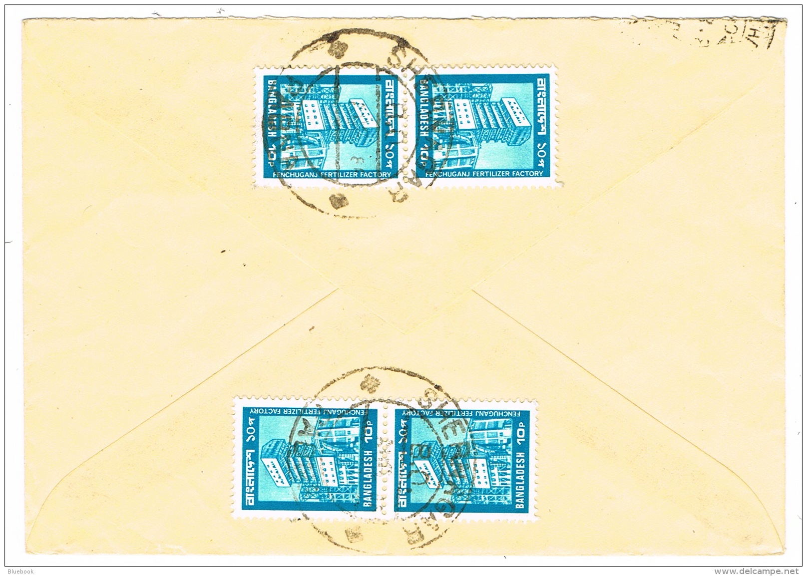 RB 1103 -  1980's Bangladesh 1t Postal Stationery Cover Uprated With 4 X 10p Stamps - Nice - Bangladesch