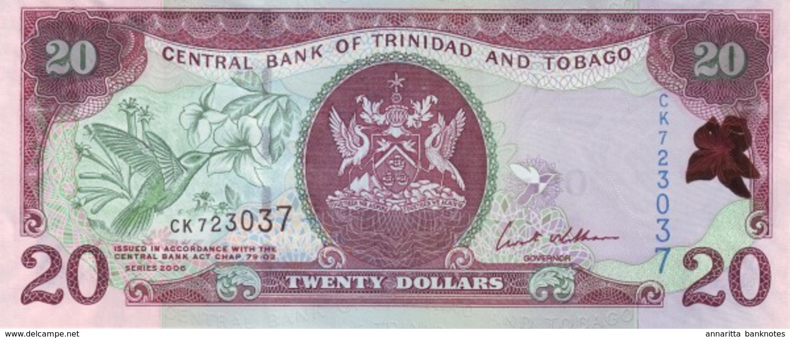Trinidad & Tobago 20 Dollars 2006, UNC, P-49a, TT B224a - Trinidad & Tobago