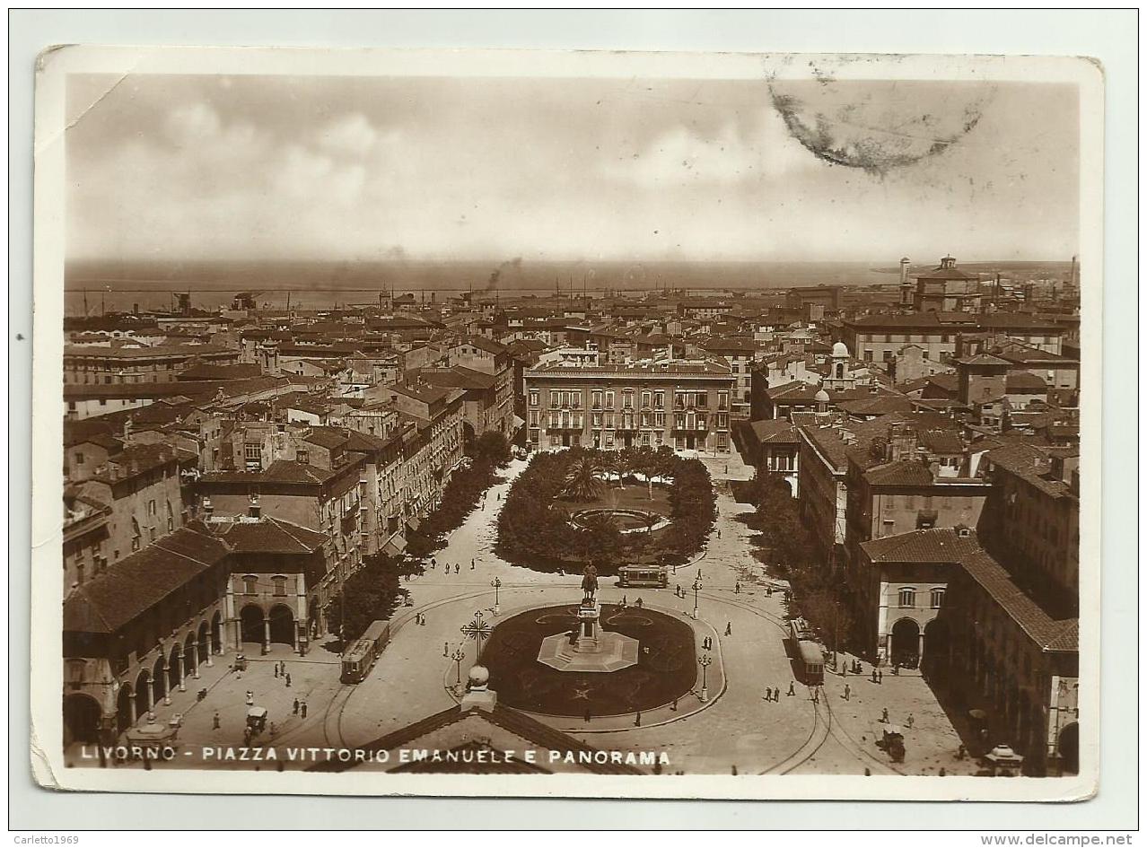 LIVORNO PIAZZA VITT.EMANUELE VIAGGIATA FG - Livorno