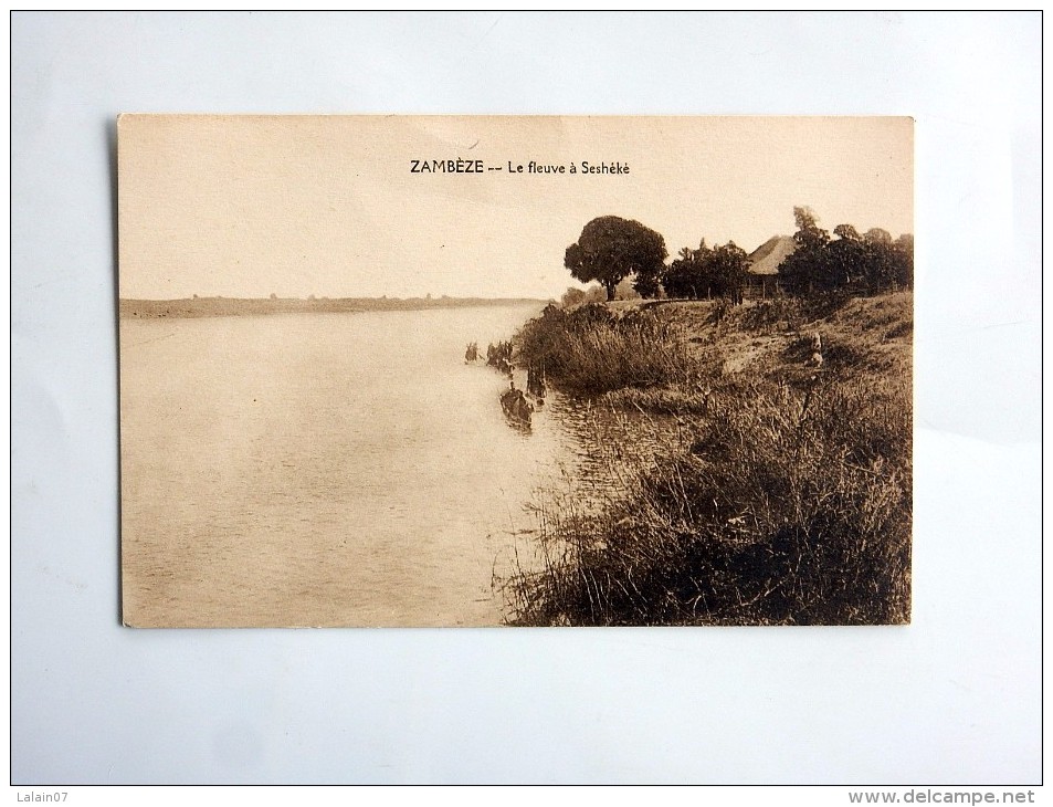 Carte Postale Ancienne : ZAMBEZE : Le Fleuve à SESHEKE - Zambia