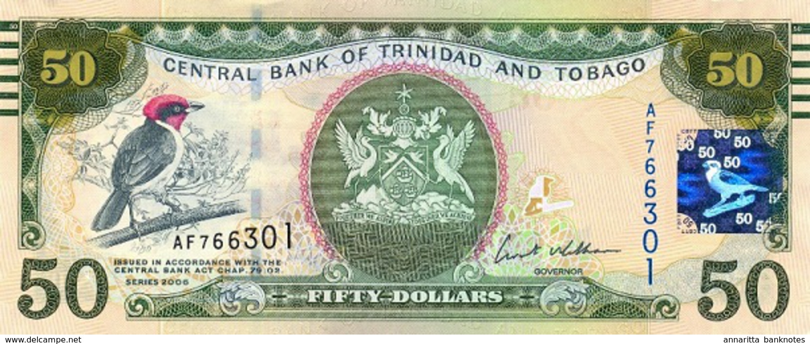 Trinidad & Tobago 50 Dollars 2006, UNC, P-50a, TT B228a - Trinidad & Tobago