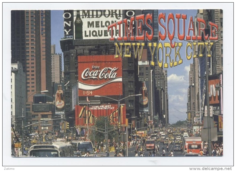 NEW YORK . TIMES SQUARE .coca Cola  -TBE-RECTO/ VERSO-C49 - Time Square