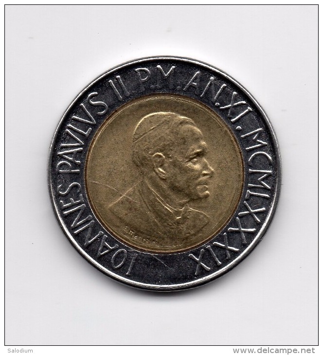 500 Lire 1989 - Città Del Vaticano - Papa Pope Giovanni Paolo II   (Id-567) - Vatikan
