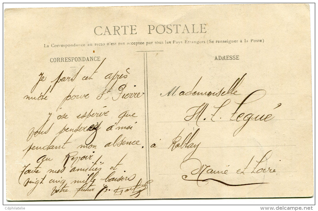 CONGO FRANCAIS CARTE POSTALE DEPART MATADI A BORDEAUX 1-2-10 N°3 POUR LA FRANCE - Cartas & Documentos