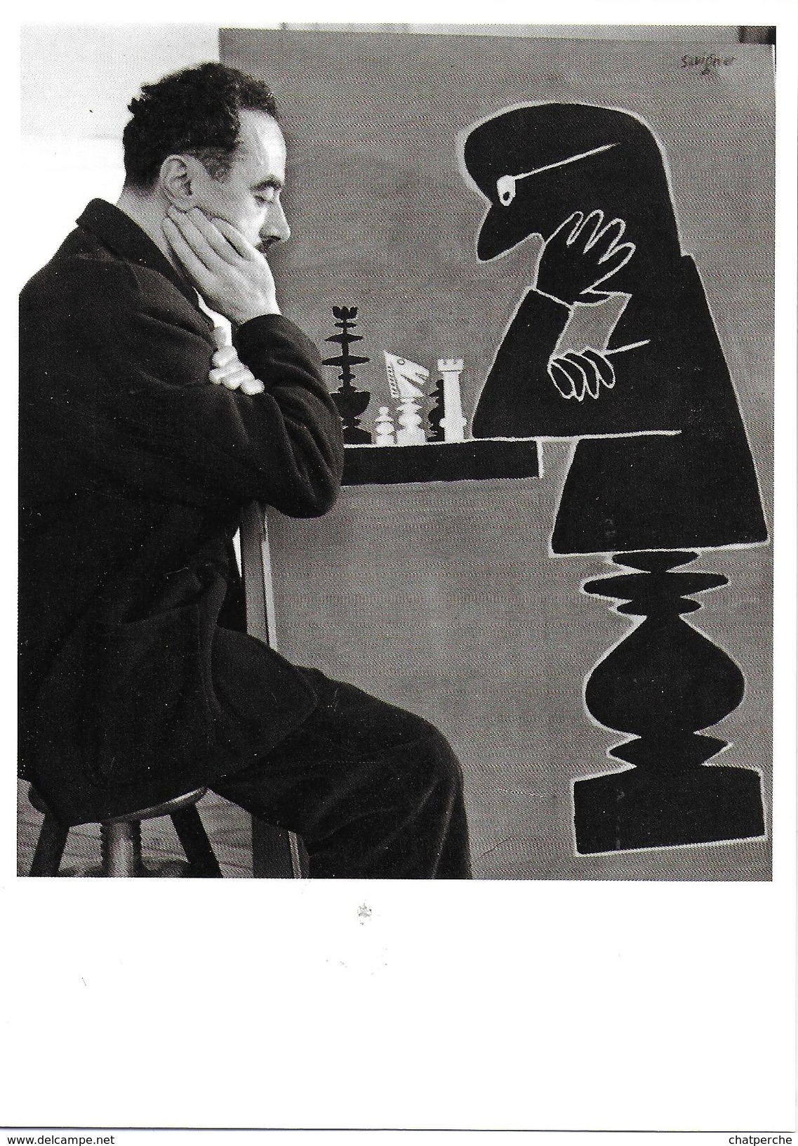 ECHEC ECHECS CHESS PHOTO ROBERT DOISNEAU ECHEC A SAVIGNAC PH337 N.IMAGES 1987 - Chess