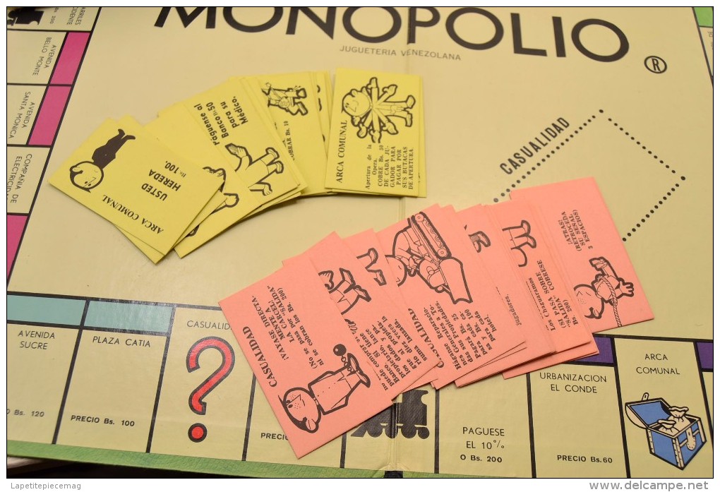 Ancien Monopoly Années 1940 - 1950 Vénézuela MONOPOLIO Vénézuélien Bs. Jugueteria Venezolana - Autres & Non Classés