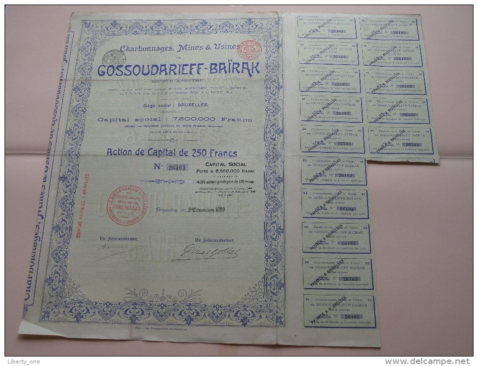 Charbonnages, Mines & Usines GOSSOUDARIEFF - BAÏRAK  N° 26103 ( Details Photo ) ! - Mijnen