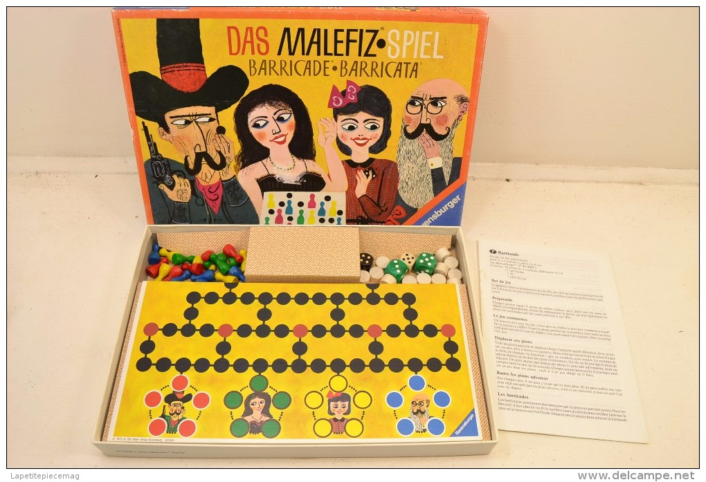 Le Jeu Malefique Das Malefiz Spiel Barricade Barricata Ravensburger édition De 1987, Complet. Jeu Société - Autres & Non Classés