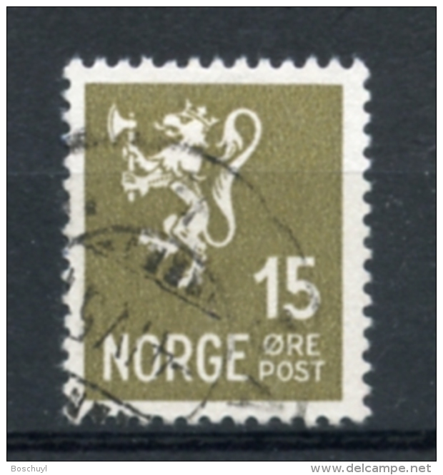 Norvege, Norway, Norge, 1937, Dark Oliv, Used, Michel 183b - Oblitérés