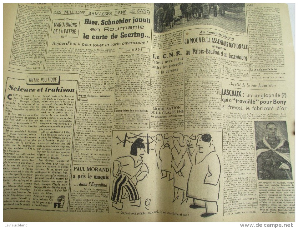 Journal/"Franc-Tireur"/à L´avant Garde De La République/En Allemagne La Révolte Gronde/23Sept 1944   VJ100 - 1939-45