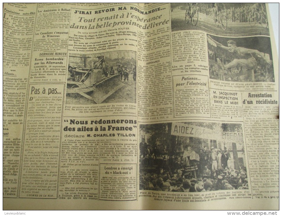 Journal/"Libération-Soir"/Derniére Heure De Paris/Le MLN Demande L'arrestation. De Pétain/19 Sept 1944  VJ103 - 1939-45