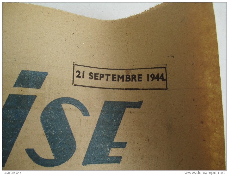 Journal/"La Marseillaise"/Libération & Indépendance De La Fr/Pour L'Union Des Français /21  Sept 1944  VJ104 - 1939-45