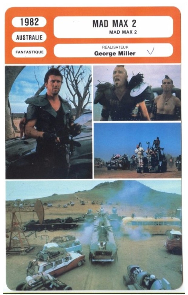 Fiche De Mr Cinéma MAD MAX 2 - Réalisateur George Miller - AUSTRALIE 1982 - Altri & Non Classificati